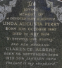 Clarence Albert and Linda Augusta Perry Headstone